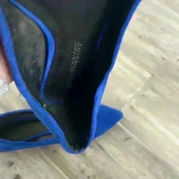 Rebecca Minkoff Cobalt Blue Suede Studded Fltas sz 5.5 - Picture 10 of 12